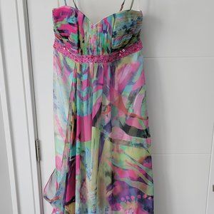 Dave and Johnny floor length gown